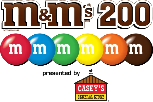 M&M's 200 and Casey's General Store Logos with Candies