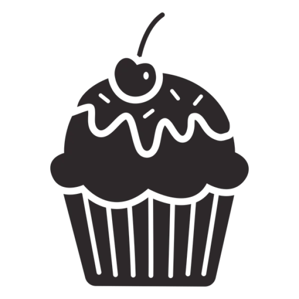 Cupcake with Cherry Icon PNG Transparent