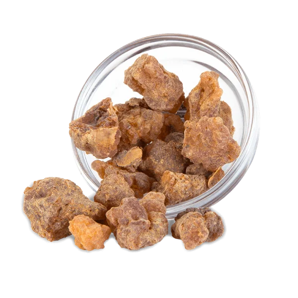 Frankincense Resin in Glass Bowl PNG Transparent