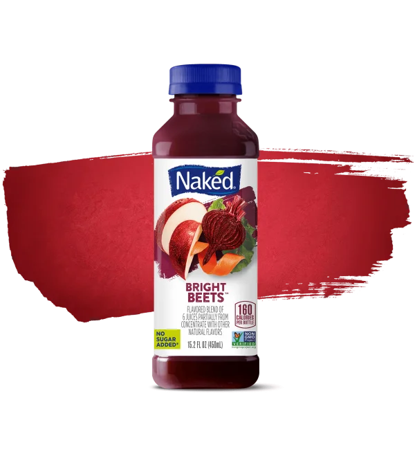 Naked Bright Beets Juice Bottle PNG