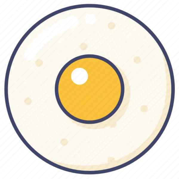 Fried Egg Icon PNG Transparent Background