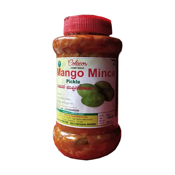 Colacos Mango Mince Pickle Jar PNG Transparent Background