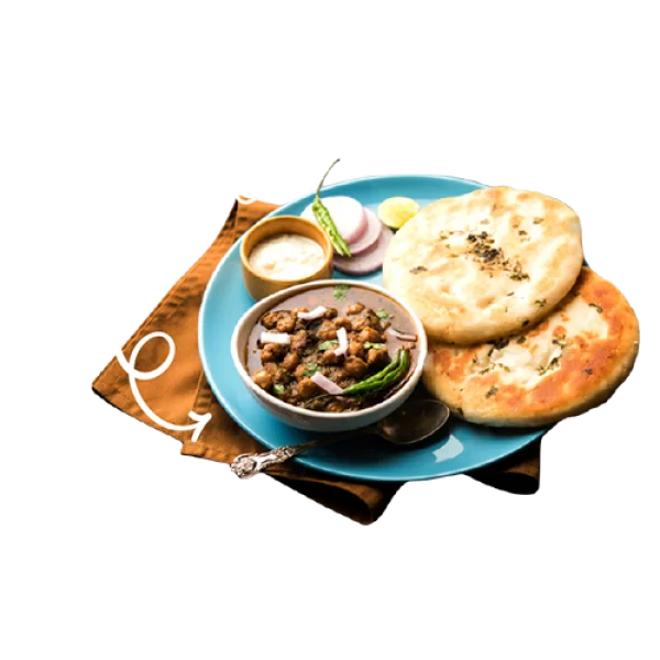 Chole Kulche Indian Dish PNG Transparent Background