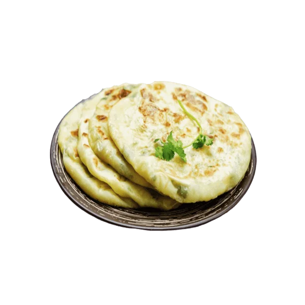 Scallion Pancakes on Plate PNG Transparent Background