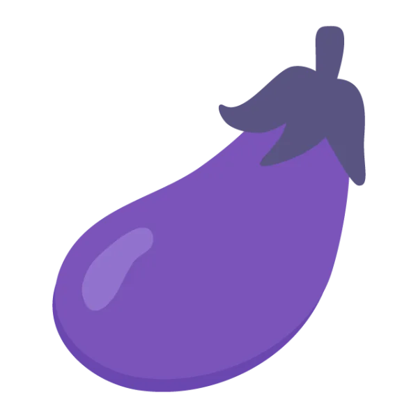 Cartoon Eggplant PNG Transparent Background