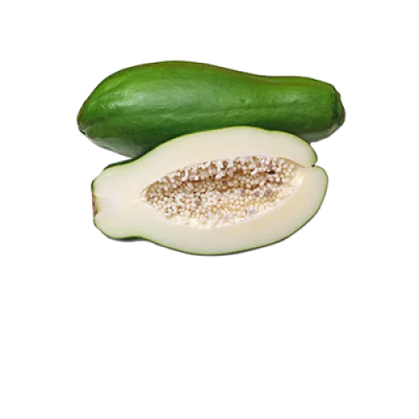 Green Papaya Whole and Half PNG