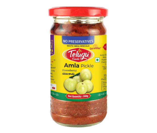 Telugu Foods Amla Pickle Jar PNG Transparent Background