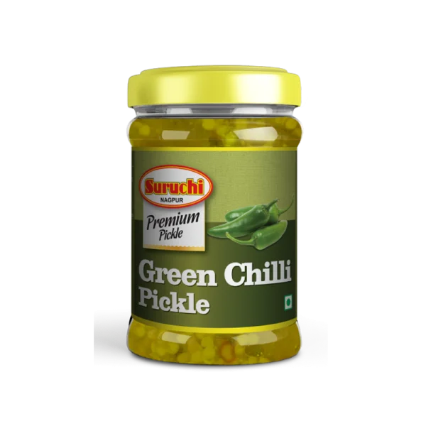 Suruchi Green Chilli Pickle Jar Transparent PNG