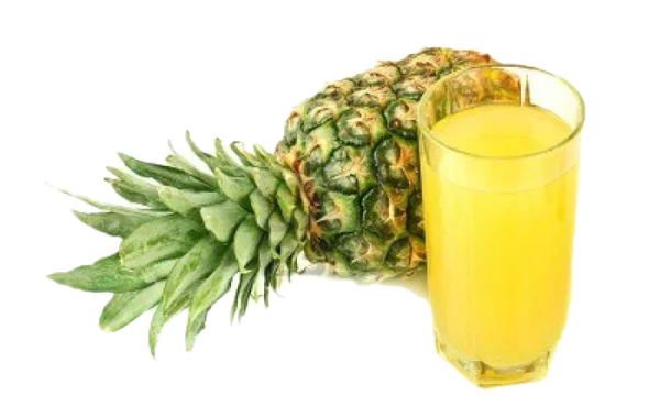 Fresh Pineapple and Juice PNG Transparent Background