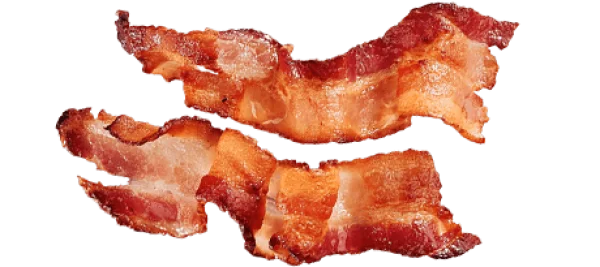 Crispy Cooked Bacon Strips PNG Transparent Background