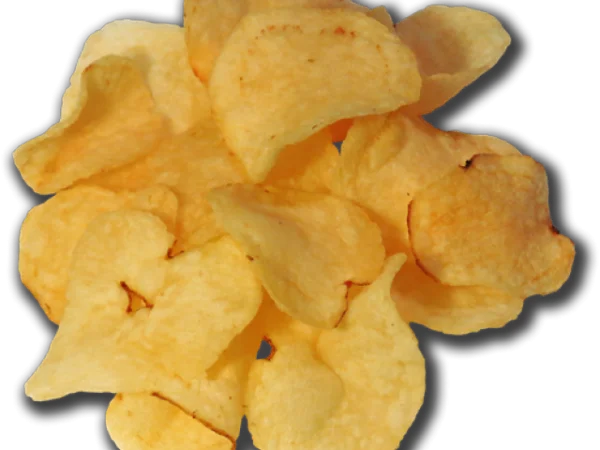 Crispy Golden Potato Chips PNG Transparent Background