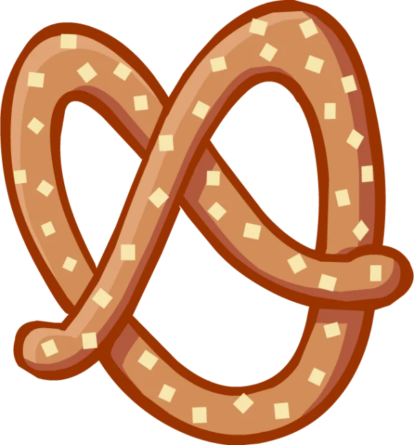 Cartoon Pretzel with Salt PNG Transparent Background