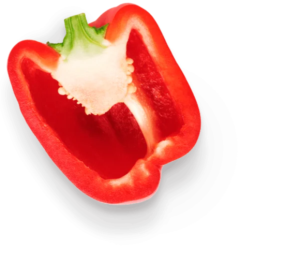 Red Bell Pepper Half PNG Transparent Background