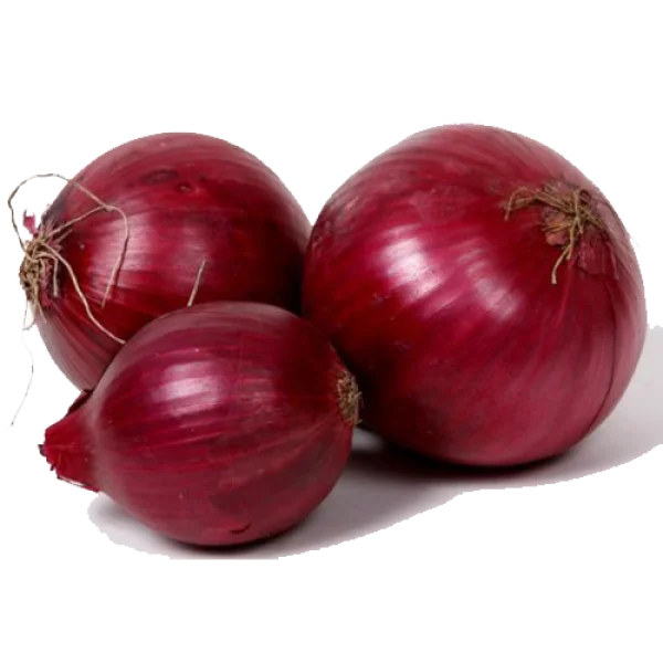 Three Red Onions PNG Transparent Background