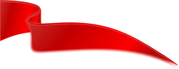 Glossy Red Ribbon Banner PNG