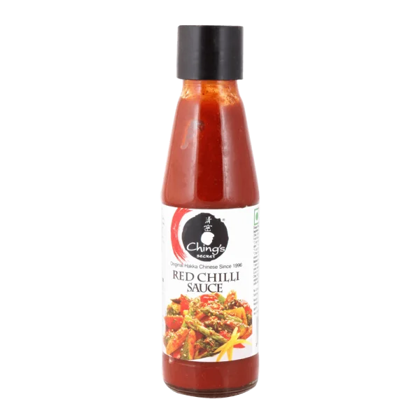 Ching's Secret Red Chilli Sauce Bottle PNG