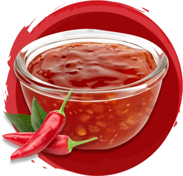 Spicy Chili Sauce with Fresh Red Peppers PNG