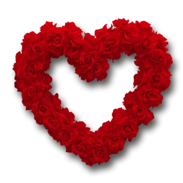 Red Rose Heart PNG Transparent Background