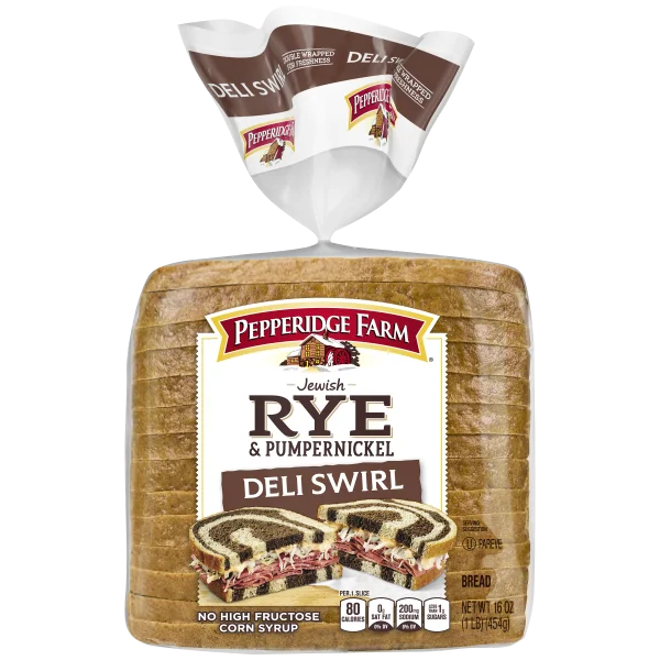 Pepperidge Farm Jewish Rye & Pumpernickel Deli Swirl Bread PNG