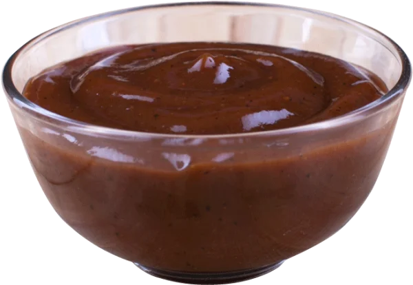 Barbecue Sauce in Glass Bowl PNG Transparent Background