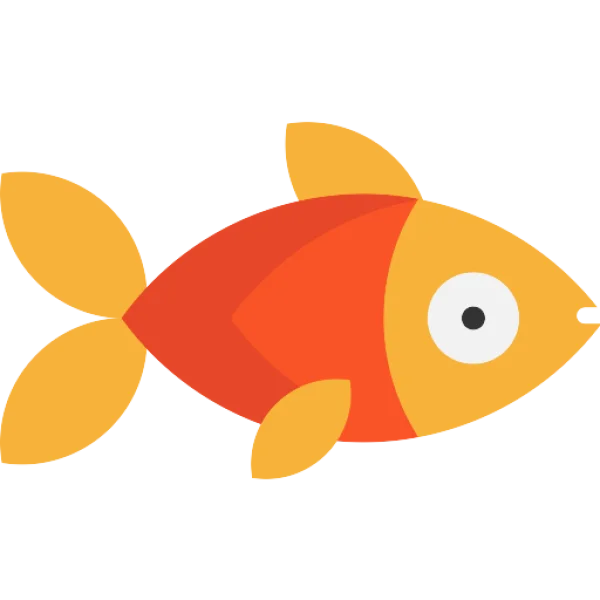 Cute Goldfish Icon PNG Transparent Background