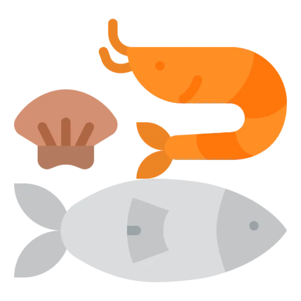 Seafood Assortment Icon PNG Transparent Background