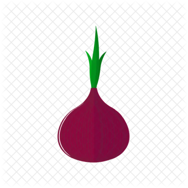 Red Onion with Green Shoots PNG Transparent Background