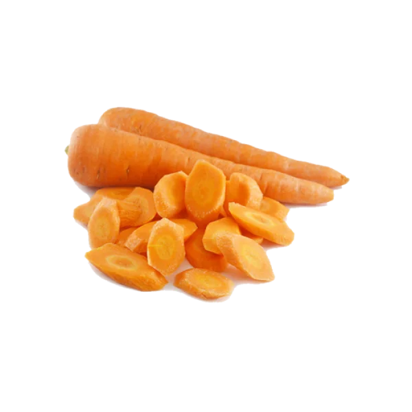 Fresh Whole and Sliced Carrots PNG