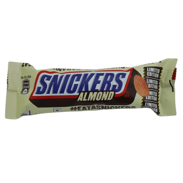 Snickers Almond Limited Edition Chocolate Bar PNG