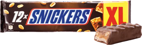 Snickers XL 12-Pack Chocolate Bar PNG Transparent
