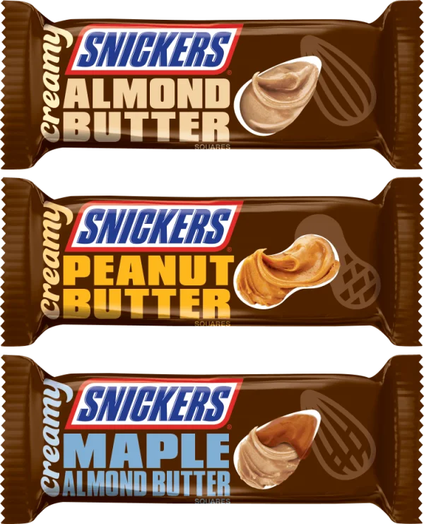 Snickers Creamy Candy Bars Variety Pack PNG Transparent