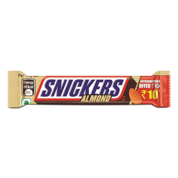 Snickers Almond Chocolate Bar PNG Transparent Background