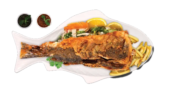 Fried Fish Platter PNG Transparent Background