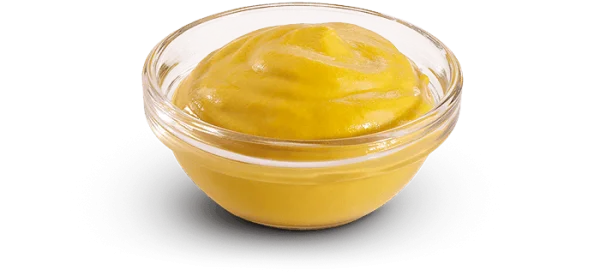 Mustard in Glass Bowl PNG Transparent Background