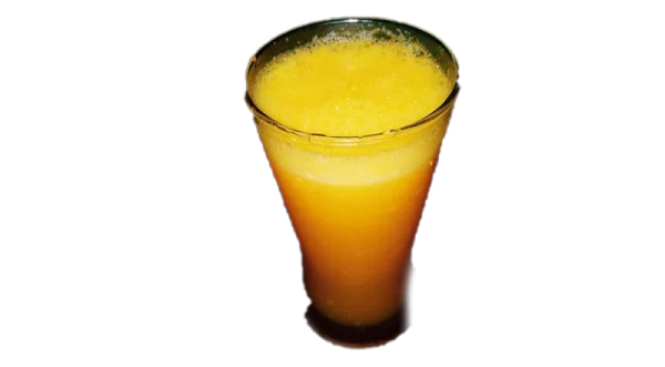 Glass of Fresh Orange Juice PNG Transparent Background