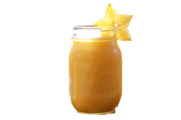 Tropical Drink in Mason Jar with Star Fruit PNG