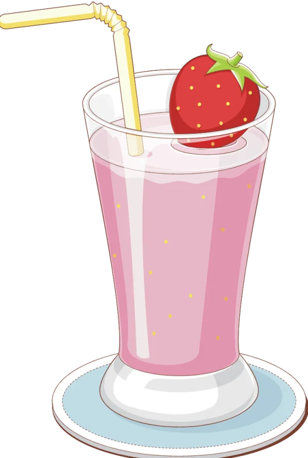 Strawberry Milkshake PNG Transparent Background