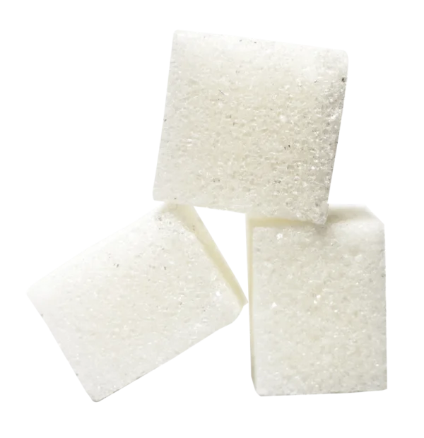 Three White Sugar Cubes PNG Transparent