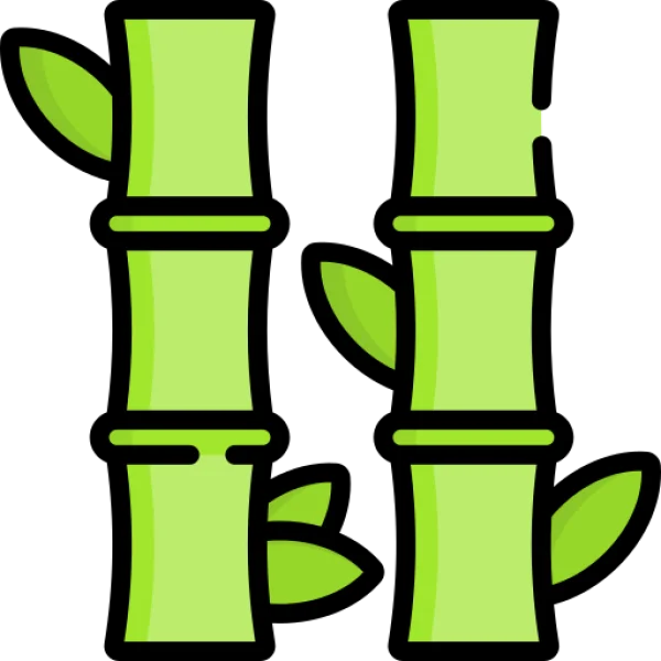 Green Bamboo Stalks Icon PNG Transparent