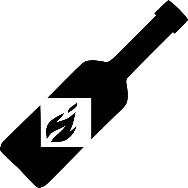 Flammable Bottle Icon PNG Transparent
