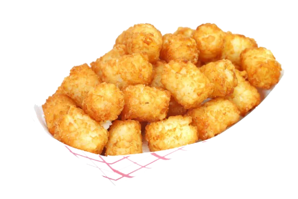 Crispy Tater Tots in Tray PNG Transparent Background