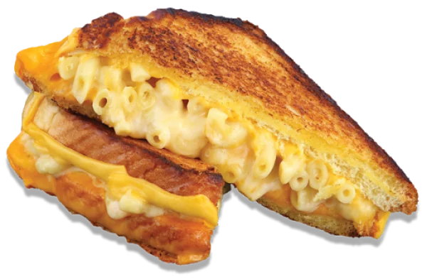 Mac and Cheese Grilled Cheese Sandwich PNG Transparent Background
