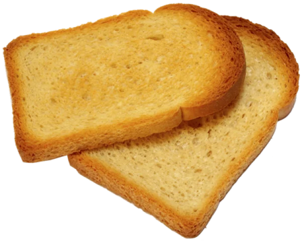 Two Slices of Golden Toast PNG Transparent Background