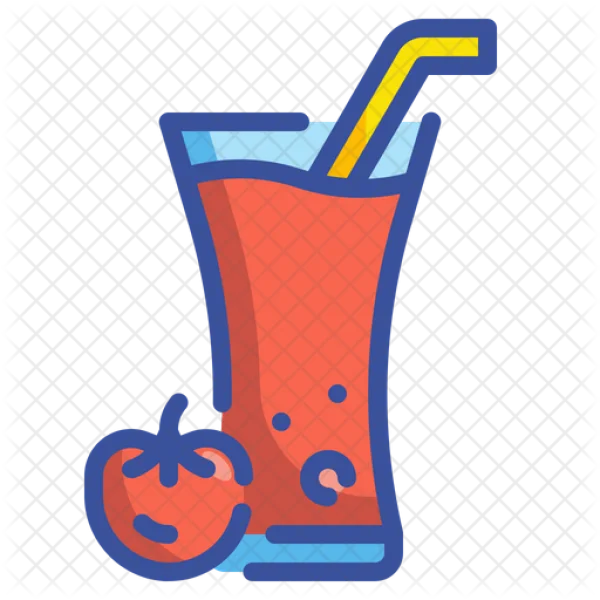Tomato Juice Glass Icon Transparent Background