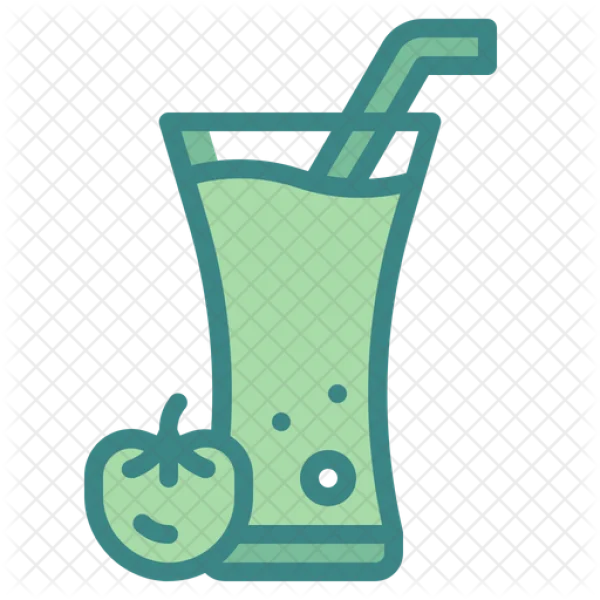 Green Smoothie Drink with Fruit Icon PNG