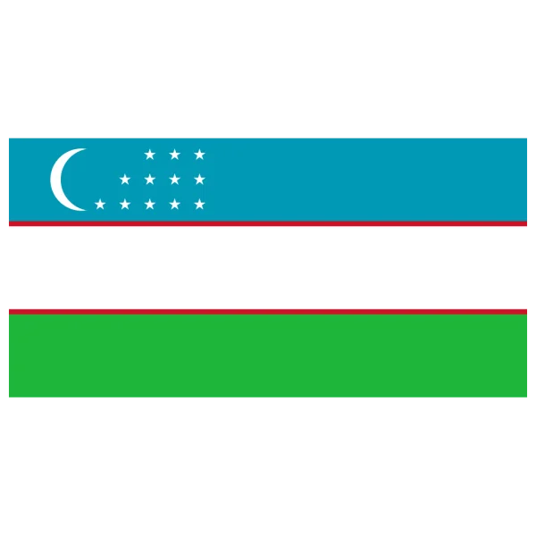 Uzbekistan Flag PNG Transparent Background