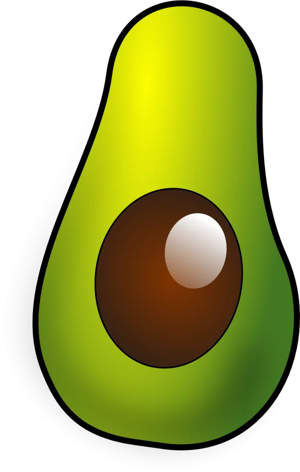 Avocado Half with Pit PNG Transparent
