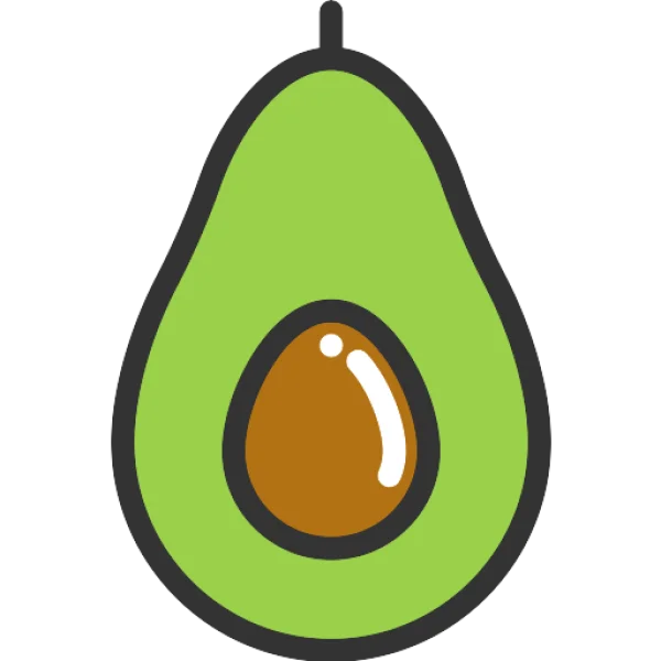 Half Avocado Icon PNG Transparent Background