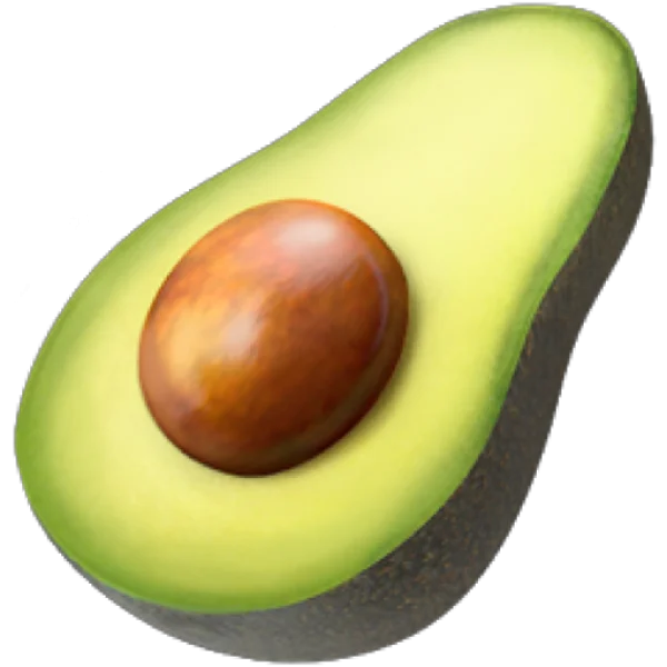 Avocado Half PNG Transparent Background