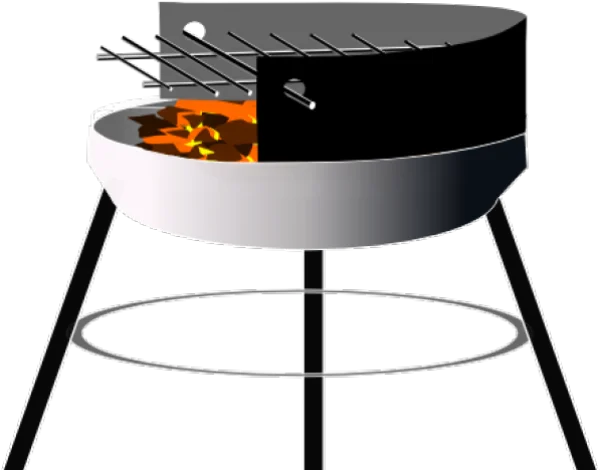 Charcoal Grill with Burning Coals PNG Transparent Background